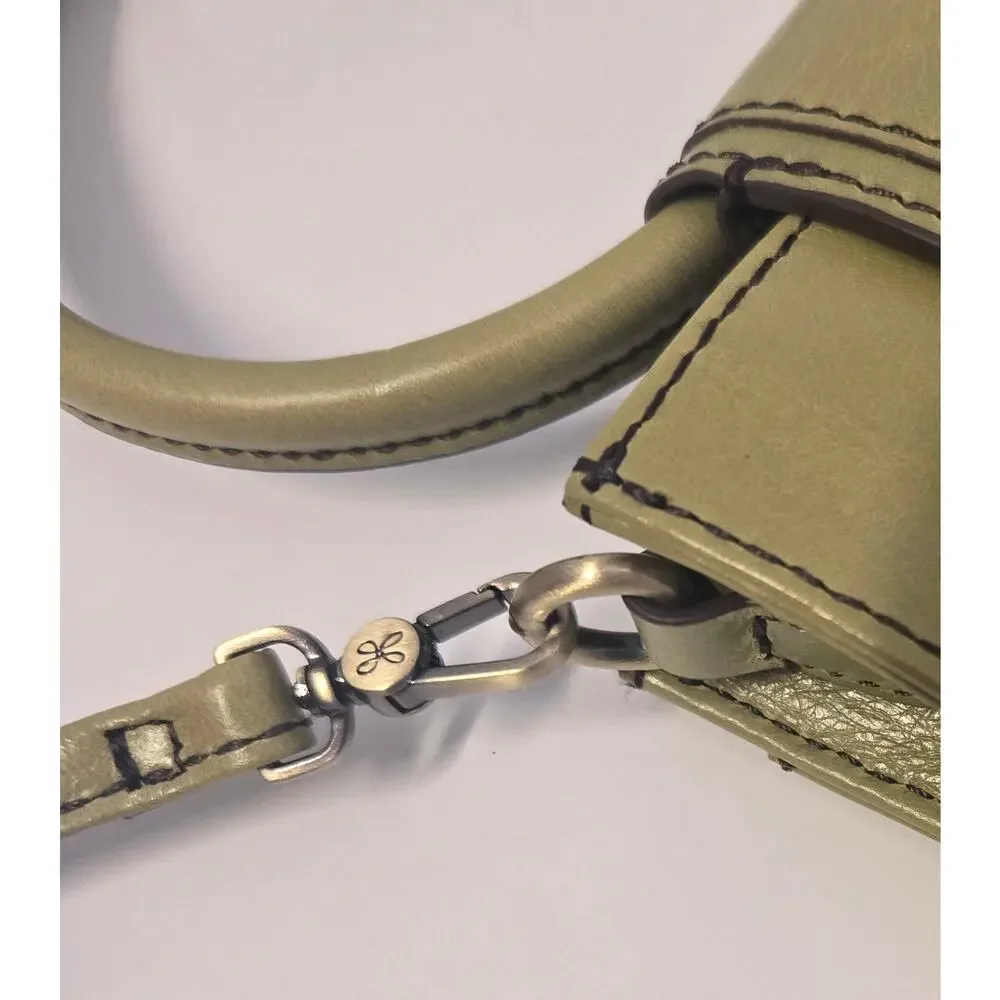 HOBO Olive Green Leather Crossbody Wristlet